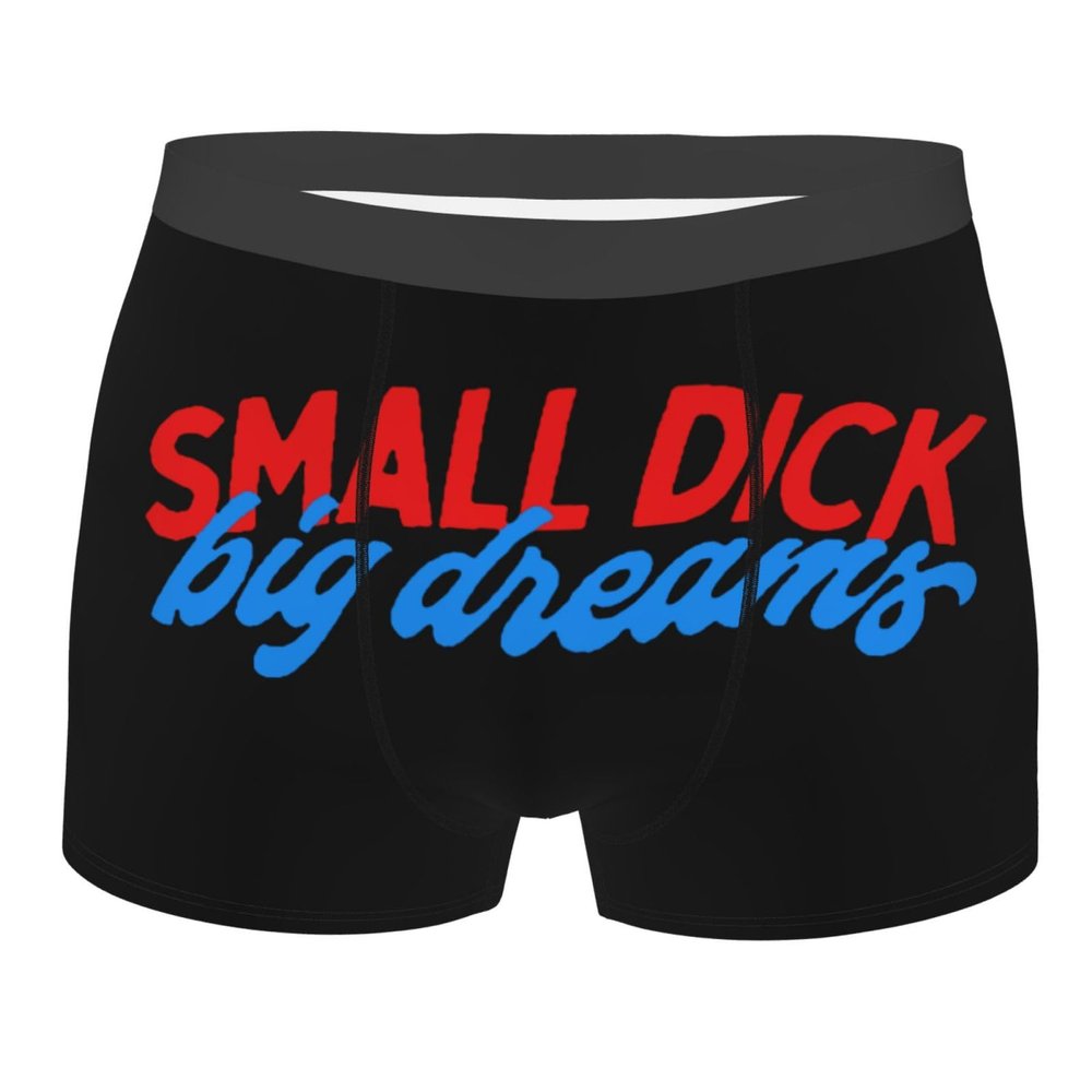 Small Dick Big Dreams Boxer Briefs Comfort Stretch Underwear Trunks Wicking Breathable Knickers For Mens Black