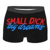 Small Dick Big Dreams Boxer Briefs Comfort Stretch Underwear Trunks Wicking Breathable Knickers For Mens Black view 1