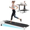 3HP Walking Pad Treadmill with 9% 5-Level Auto Incline, 360 lbs Capacity & Big LED Screen Under Desk Treadmill with Run Mode, Compact Treadmills for Home Small/Office,Assembly Free,Wider Belt - White view 1