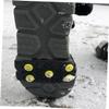 GALPADA 3 Pairs Children' -Tooth Crampons Cleats Ice Skates Non Slip Shoe Grippers Anti-Slip Ice Grippers Non-Slip Shoes Crampons Non Slip Gripper Spikes for Shoes Outdoor Shoe Covers view 4
