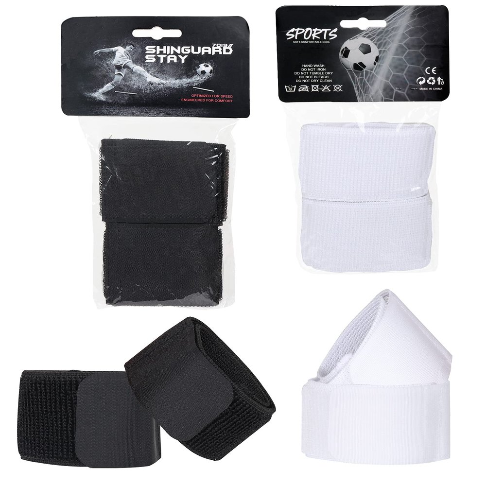 4Pcs Soccer Shin Guard Straps, Anti Slip Football Legging Adjustable Shin Fixed Straps Lightweight Ankle Guards Shin Guard Holders for Sports Kicking Ball Running Cycling for Children Youth Adults