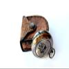 Handcrafted 2" Antique Style Pocket Compass with Intricate Detailed Leather Case Fully Functional Compass for Camping & Hiking view 4