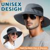 PFFY Sun Bucket Hats for Men Women 3 Wide Brim UPF 50+ Fishing & Beach Hat Darkgrey view 2