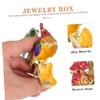 IMIKEYA Box Feng Shui Zodiac Animal Home Decor Wedding Jewelry Strawberry Jewelry Animal Ring Holder Earring Storage Organizer Collectible Figurine Desk Organizer Necklace Rooster Alloy view 2