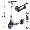 GLDDFDG Adult Kick Scooter with Brakes, Aluminum Alloy Lightweight Scooter for Teens & Adults, with Foot Support Frame, Shock AbsorptionDesign, Big Wheels Foldable Scooter for Indoor & Outdoor,Blue view 1
