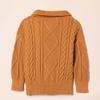 Amazon Essentials Boys' Quarter-Zip Cable-Knit Relaxed-Fit Sweater, Caramel, Medium view 2