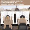 TPRCOL Flip Up Sight Front and Rear Flip Lightweight Sights,with Green Red Fiber Optics Dots, Mounted on Any Picatinny Rail (Fiber Optics Tan) view 3