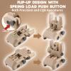 TPRCOL Flip Up Sight Front and Rear Flip Lightweight Sights,with Green Red Fiber Optics Dots, Mounted on Any Picatinny Rail (Fiber Optics Tan) view 4