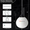 Goplus Water Aqua Bag, 21'' 180 Pound /18 110 Pound Heavy Punching Bag with Adjustable Metal Chain, Water Injection Hose, Boxing Training Bag for Adults Fitness, MMA (White-21, 180LBS) view 4