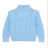Amazon Essentials Boys' Quarter-Zip Cable-Knit Relaxed-Fit Sweater, Powder Blue, X-Small view 1