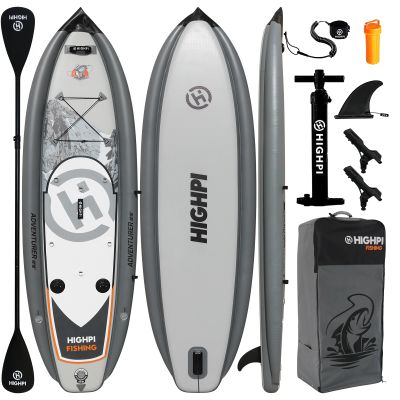 Highpi 10'10'' Inflatable Stand Up Paddle Board for Youth and Adults Wide Sup with Premium Accessories, Blow Up Paddleboard for Surfing, Fishing, Yoga & More
