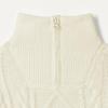 Amazon Essentials Boys Quarter-Zip Cable-Knit Relaxed-Fit Sweater, Eggshell White, Medium view 3