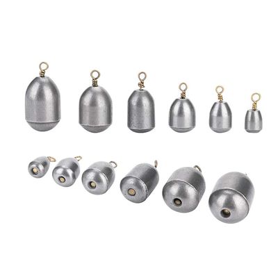 Gavigain Saltwater Fishing Weights Sinkers Fishing Weight Brass Freshwater Bass Sinker Weight with Rolling Fishing Sinker Set with Box Fish Casting Tool (12pcs)