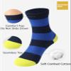 COTTON DAY Kids Boys Crew Dress Socks Bright Colorful Stripes Design 8-10 Years Wide Colorful Size L (10) view 4