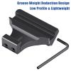 LONSEL 45 Picatinny Offset Rail Mount, 3 4 5 Slots 45 Degree Offset Picatinny Rail Mounts Aluminum Low Profile Adapter for Flashlight Laser Sight Optics (5 Slot - 1 Pack) view 3
