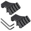 LONSEL 45 Picatinny Offset Rail Mount, 3 4 5 Slots 45 Degree Offset Picatinny Rail Mounts Aluminum Low Profile Adapter for Flashlight Laser Sight Optics (4 Slot - 2 Pack) view 1