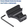 LONSEL 45 Picatinny Offset Rail Mount, 3 4 5 Slots 45 Degree Offset Picatinny Rail Mounts Aluminum Low Profile Adapter for Flashlight Laser Sight Optics (4 Slot - 2 Pack) view 3