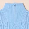 Amazon Essentials Boys' Quarter-Zip Cable-Knit Relaxed-Fit Sweater, Powder Blue, Small view 4