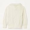 Amazon Essentials Boys' Quarter-Zip Cable-Knit Relaxed-Fit Sweater, Eggshell White, X-Small view 2