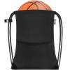 CALACH draw string back bag, Large Gym Sports string backpack for men and women with front zipper pocket and inside zipper pocket to keep key or phone(black) view 2