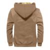 Men's Western Vintage Print Sherpa Fleece Lined Jackets Winter Warm Cozy Outerwear Quilted Down Varsity Coat Hooded2-Brown,4X-Large view 2