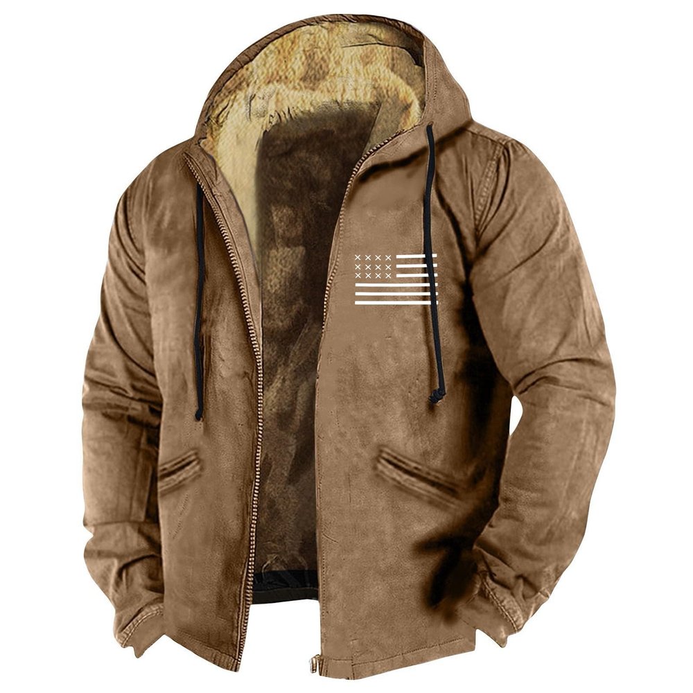 Generic Men's Long Winter Coat Heavyweight Down Jacket Mems Hoodie Pullover Sweatshirt for Men Long Sleeve Working Shirt Mens T-Shirts with Pocket3-Brown,3X-Large