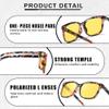 SIPHEW Anti-Glare Night Driving Glasses for Women, Polarized Yellow Lens Reduces Headlight Glare & Eye Strain for Nighttime view 4