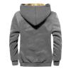 Men's Western Vintage Print Sherpa Fleece Lined Jackets Winter Warm Cozy Outerwear Quilted Down Varsity Coat Hooded2-Gray,XX-Large view 2