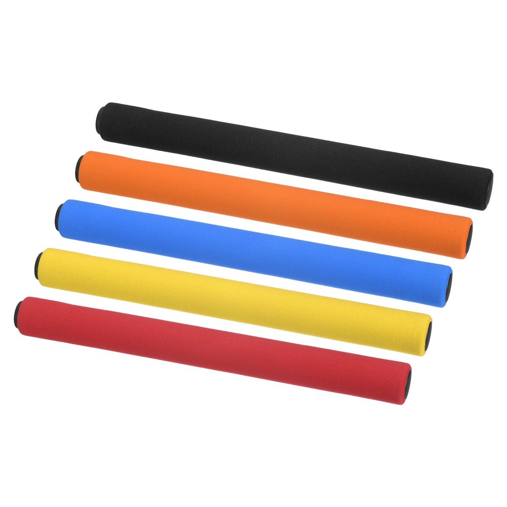 M METERXITY Relay Track Baton Set - Stainless Steel Hollow Tube with Sponge Cover, Apply to Team Building/Relay Races/Athletics Sports Game (5 Colors)