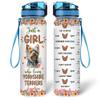 Hyturtle Personalized Yorkshire Terrier Dog Lovers 32 Oz 1Liter Motivational Water Bottle With Time Marker, Just A Girl Who Loves Dogs, Animal Lovers Gifts For Women, Girl On Birthday, Christmas view 1