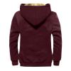 Mens Fuzzy Sherpa Jacket Long Sleeve Fleece Zip Up Coat Faux Fur Over Outerwear Windproof Casual Hoodies Plus Size1-Red,6X-Large view 2