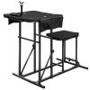 IRONMAX Foldable Shooting Bench, Height Adjustable Shooting Table with Padded Seat, Gun Rest & Gear Pockets, Portable Shooting Bench for Rifles, Outdoor Range and Hunting view 1