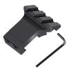 LONSEL 45 Picatinny Offset Rail Mount, 3 4 5 Slots 45 Degree Offset Picatinny Rail Mounts Aluminum Low Profile Adapter for Flashlight Laser Sight Optics (3 Slot - 1 Pack) view 1