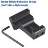 LONSEL 45 Picatinny Offset Rail Mount, 3 4 5 Slots 45 Degree Offset Picatinny Rail Mounts Aluminum Low Profile Adapter for Flashlight Laser Sight Optics (3 Slot - 1 Pack) view 3