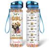 Hyturtle Personalized Labrador Dog Lovers 32 Oz 1Liter Motivational Water Bottle With Time Marker, Just A Girl Who Loves Dogs, Animal Lovers Gifts For Women, Girl On Birthday, Christmas view 1
