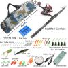 FEELIN Ice Fishing Rod Shrink Carbon Short Section Fishing Rod Spinning Reel Fishing Tackle Fishing Rod (Size : Fishing Rod Set_2.1) view 2