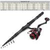 FEELIN Ice Fishing Rod Shrink Carbon Short Section Fishing Rod Spinning Reel Fishing Tackle Fishing Rod (Size : Fishing Rod Set_2.1) view 3