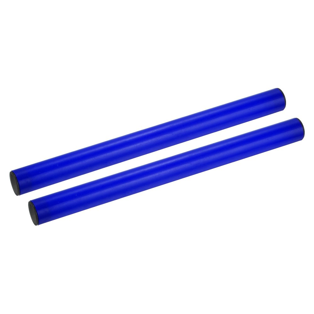 M METERXITY 2 Pack Junior Relay Track Baton - Smooth Plastic Hollow Tube with End Cap, Apply to Team Building/Relay Races/Athletics Sports Game (Blue)