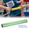 M METERXITY 2 Pack Relay Track Baton - Smooth Aluminum Alloy Hollow Tube, Apply to Team Building/Relay Races (Green, Silver) view 2