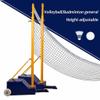 Topjia Volleyball/Badminton Poles with Net for Adult Youth, Steel Volleyball/Badminton Stand with Stable Base, Indoor Outdoor Use (Size : 5-6.6ft) view 3