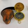 Nautical Sundial Dolland London Compass Brass London Compass with Leather case Vintage Maritime Navigational Compass Antique Marine Functional Compass Handmade Dolland London Pocket Compass view 2