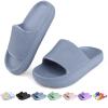OUYADU Kids Cloud Slides Boys Girls Flip Flops Slip On Beach Sandals Youth Pool Shower Shoes EVA Summer SlippersBlue,11 Little Kids view 1