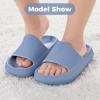 OUYADU Kids Cloud Slides Boys Girls Flip Flops Slip On Beach Sandals Youth Pool Shower Shoes EVA Summer SlippersBlue,11 Little Kids view 2