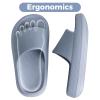 OUYADU Kids Cloud Slides Boys Girls Flip Flops Slip On Beach Sandals Youth Pool Shower Shoes EVA Summer SlippersBlue,11 Little Kids view 3