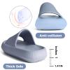 OUYADU Kids Cloud Slides Boys Girls Flip Flops Slip On Beach Sandals Youth Pool Shower Shoes EVA Summer SlippersBlue,11 Little Kids view 4