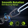 9KM DWLIFE Fishing Swivels & Snaps 25Pcs & Quick Change SnapsHigh Strength Snap Swivels Stainless Ball Bearing Fishing Swivels Freshwater/Freshwater view 2