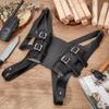AHANDMAKER Medieval Sword Frog Leather Sword Holster Adjustable PU Leather Sword Belt Renaissance Costume Cosplay Accessories for Men and Women, Black view 4