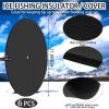 Blueweenly 6 Pcs Ice Fishing Hole Covers 12 Inch Foam Ice Fishing Tip Ups Insulator Accessories Hole Insulator Tip Ups Cover Lid for Winter Fisher Houses Equipment(Ash Black) view 2