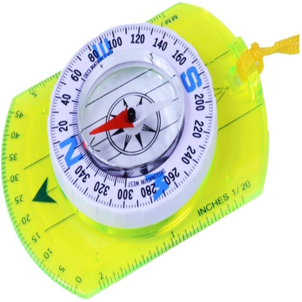 KouRy Outdoor Multifunctional Map Scale, Compass, Compass, Geological Compass, Student with Lanyard Ideal Gift