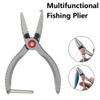 Fishing Pliers, Saltwater Resistant Stainless-Steel Fishing Tools, Comfortable and Slip Resistant Rubber Handle, Braided Line Cutter, Hook Remover, Crimper and Sheath-Red view 3